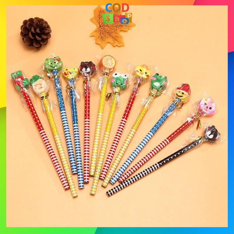 

COD - S5691 Pensil Penghapus / Pensil Karakter + Penghapus Pensil Lucu / Pensi Ada Penghapus Karakter Unik Lucu / Pensil Fancy Souvernir
