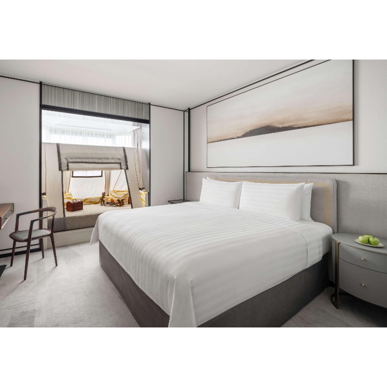 Sprei Fitted / karet  Hotel Dobby TC 300 Full Cotton