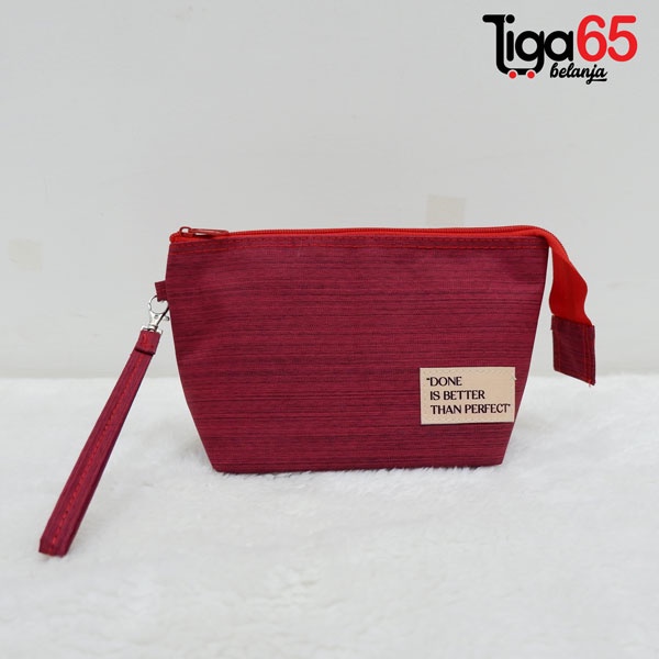 365 Pouch Segitiga 007-5 Quote / Pouch Makeup / Pouch Serbaguna