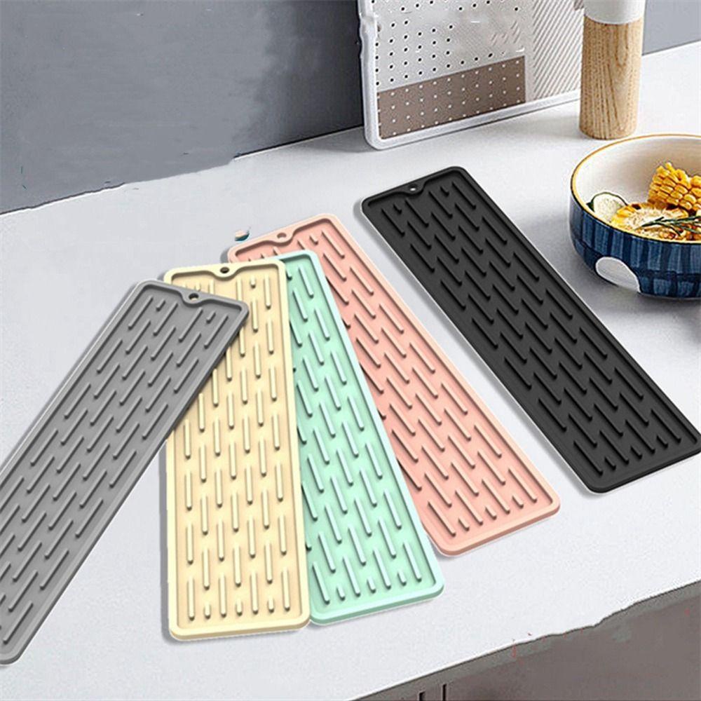 Lanfy Faucet Mat Waterproof 1Pcs Non-slip Bathroon Aksesoris Splash Anti-Selip Pelindung Meja