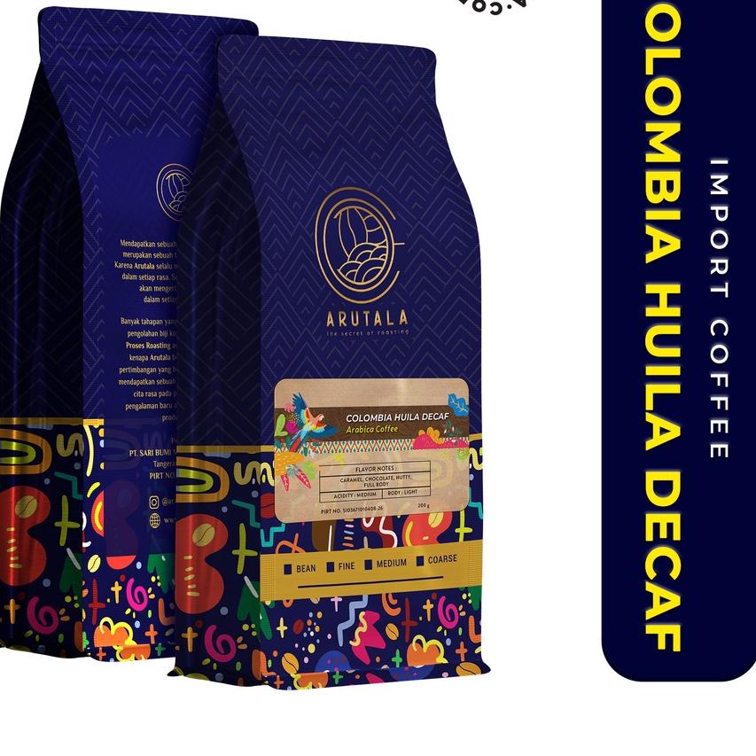 

▼ ARUTALA Kopi Colombia Decaf Arabika 200 gram ☃