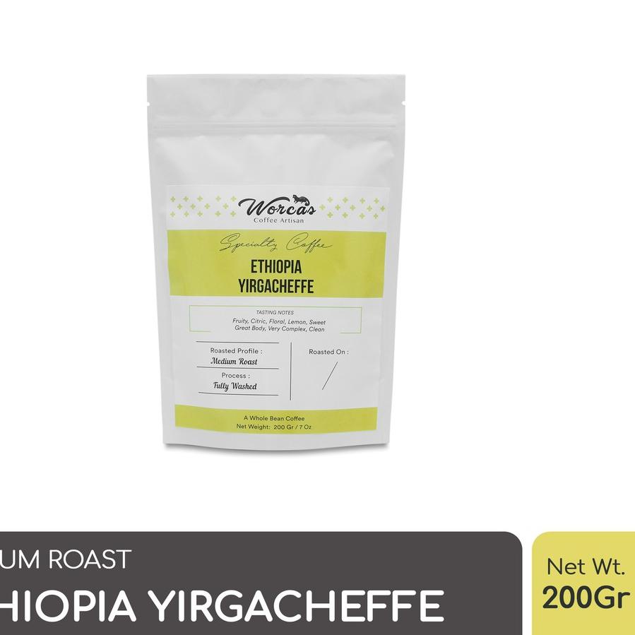 

➺ WORCAS Kopi Arabika Ethiopia Yirgacheffe 200 Gram - Medium Roast ☄
