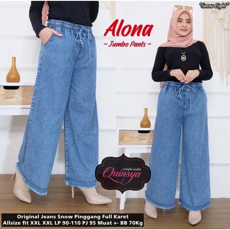 Alona jumbo pants, jeans pants, kulot jumbo jeans