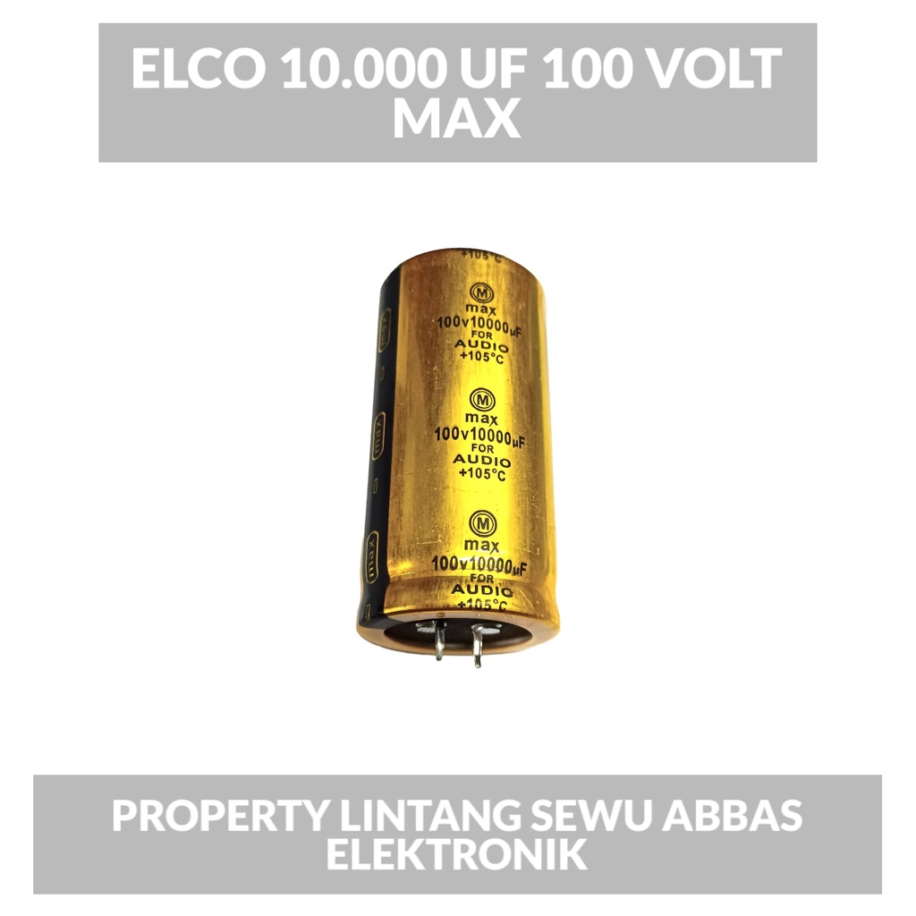 ELCO 10.000UF 100V 10000 MIKRO 100 VOLT MAX