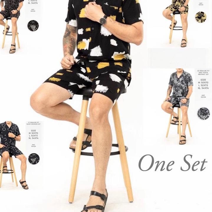 ❈ Baju setelan Tie Dye Pria Keren (dapat baju dan celana) ➧