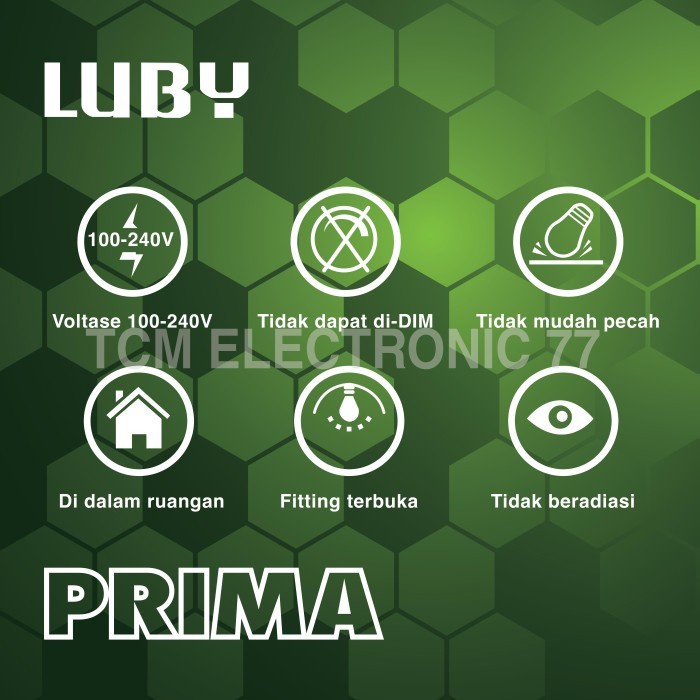 Lampu LED Luby PRIMA Garansi 1 tahun Lampu Luby