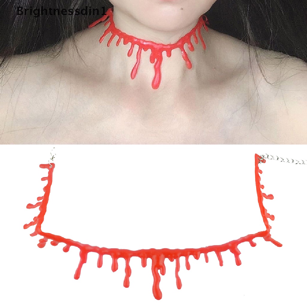 [Brightnessdin1] Halloween Blood Necklace Chokers Necklaces Pesta Halloween DIY Dekorasi Butik