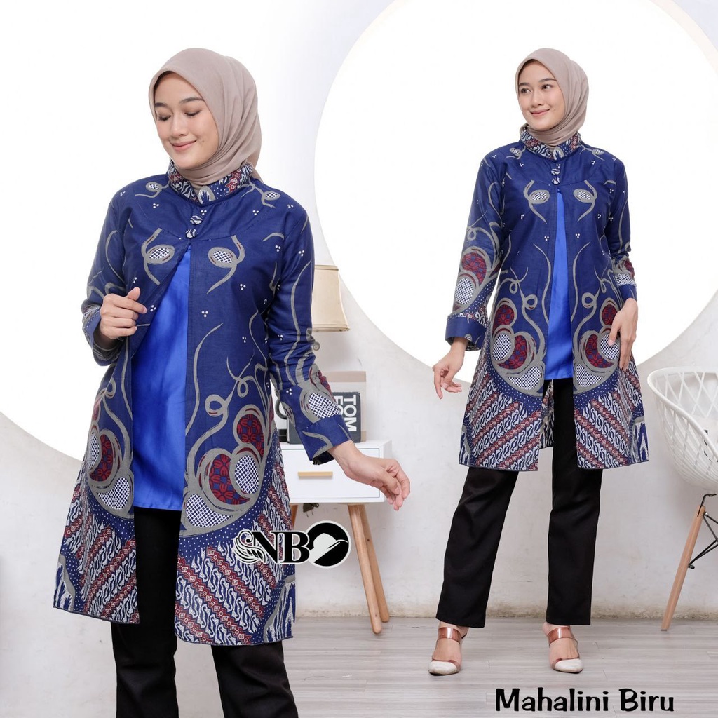 Baju Batik Wanita Modern Tunik Batik Wanita Atasan Batik Kerja Kantor Wanita