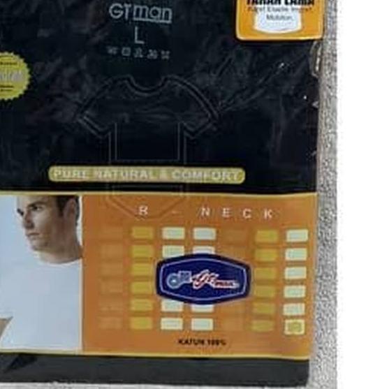 ✶ Kaos Oblong GTMan Hitam Kaos Dalam GT Man Pakaian Dalam Pria GT-Man ♢