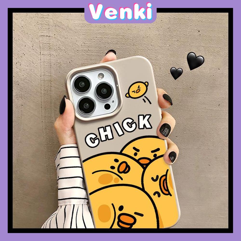 iPhone Case Soft TPU Glossy Khaki Candy Case Cute Cartoon Chick Camera Protection Shockproof For iPhone 14 13 12 11 Pro Max 7 8 Plus X XR