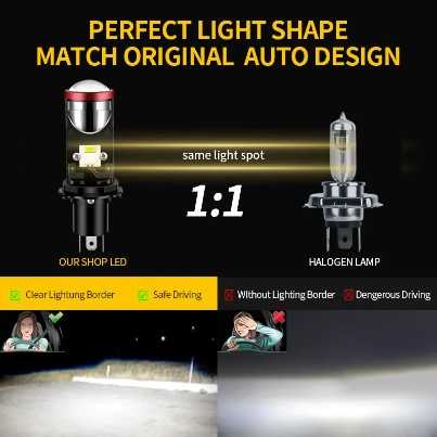 Lampu Mobil LED Headlamp Beam 12V 24V 2 PCS Cool White Lamp Pengganti Cahaya Terang Hemat Daya Berkualitas