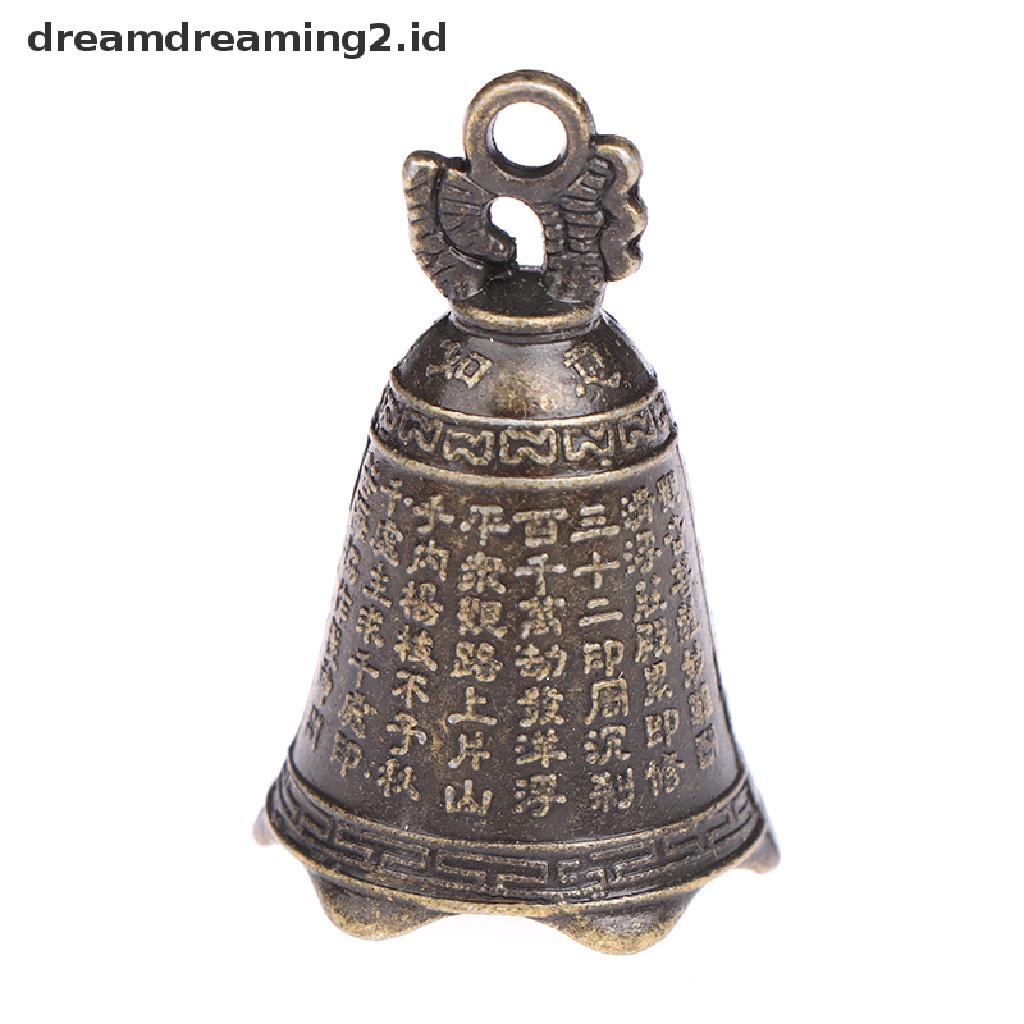 (dream) Lonceng Antik Patung Mini Cina Pray Guanyin Budha Bell Shui Feng Bell.