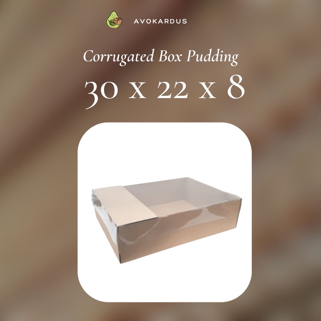 

Kardus Corrugated Die Cut 30x22x8 Dus Pudding Sekat tutup full mika