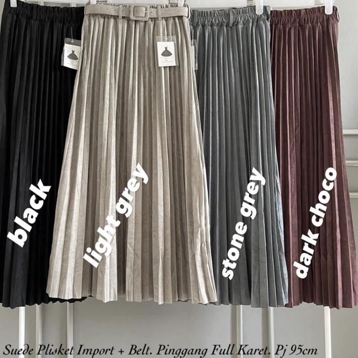 ✷ NEW COLOR Rok Plisket Suede Karina/Rok Plisket Import suede ➯