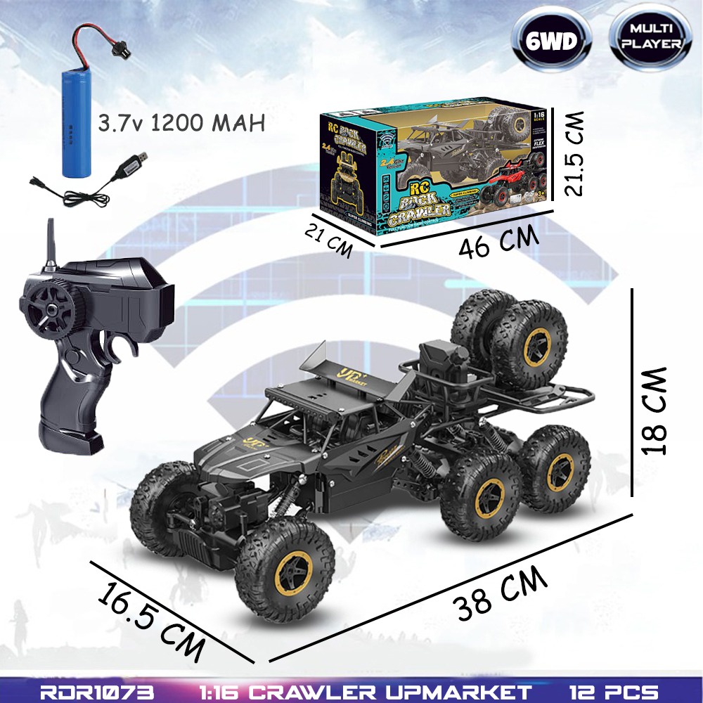 RDR1073 Hitam RC Rock Crawler Offroad Upmarket Mainan Anak Mobil Remote Control Radio Control Hobi K