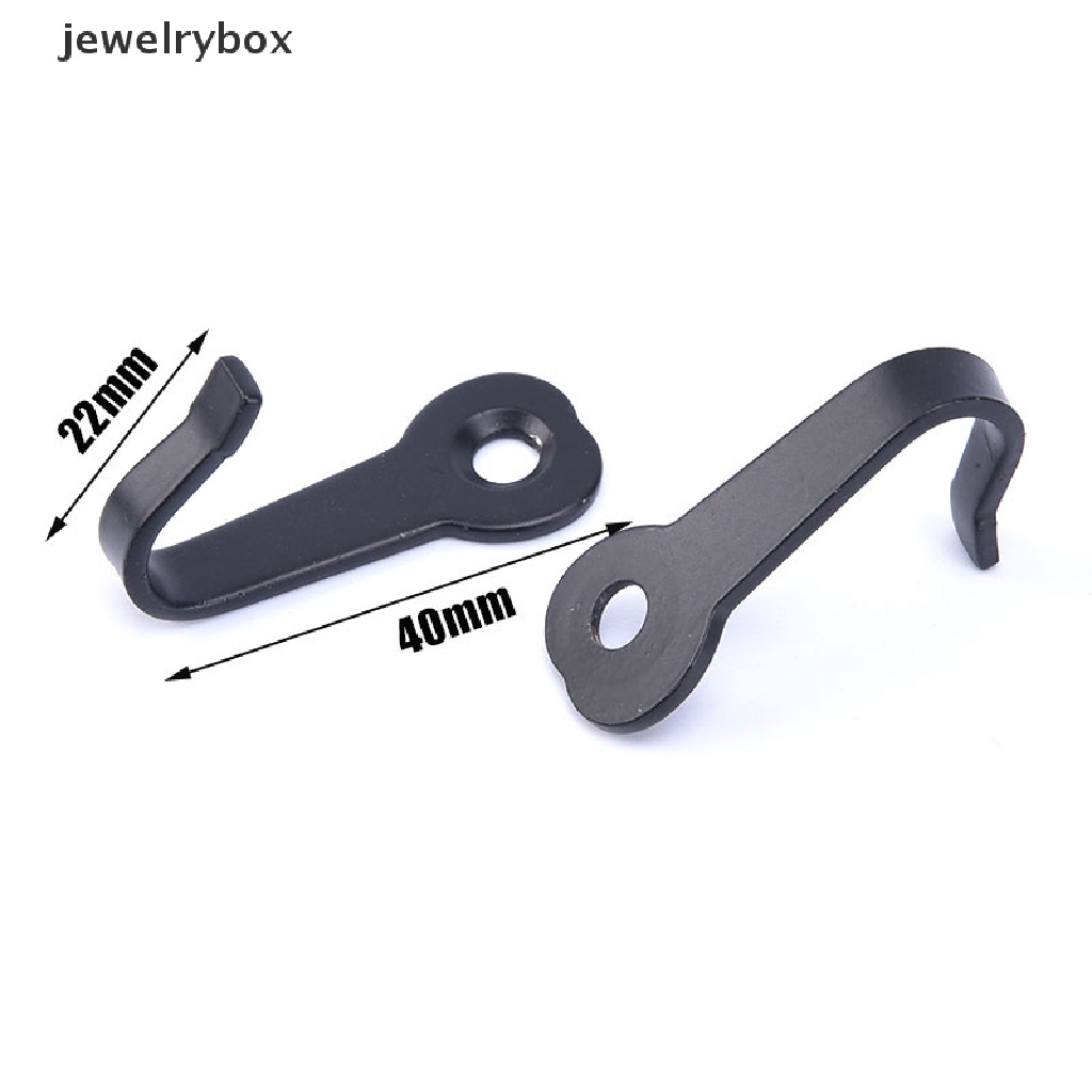 [jewelrybox] 10pcs Key Hooks Gantungan Hitam Tempel Dinding Kait Rustic Kunci Coat Tas Topi Hanger Butik