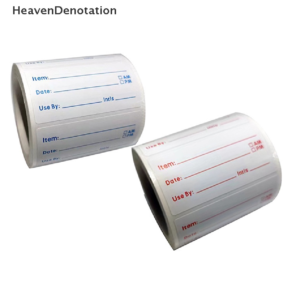 [HeavenDenotation] 500pcs label Kemasan Kontainer Tanggal Penyimpanan Kulkas er Dapur HDV