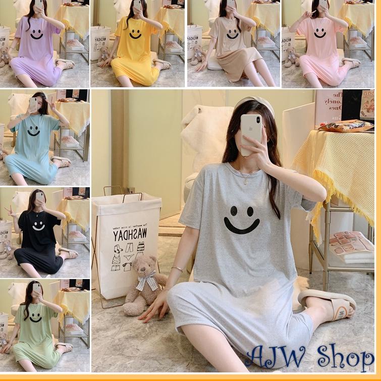 PALING LARIS AJW Shop Daster Lengan Pendek Wanita Kekinian | Daster Import Panjang Lengan Pendek | D