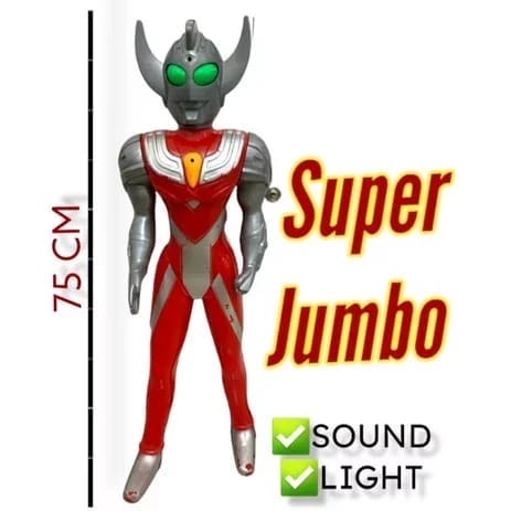Free Baterai Mainan Ultraman Anak Ukuran Besar - Mainan Ultraman Jumbo Nyala Dan Bersuara
