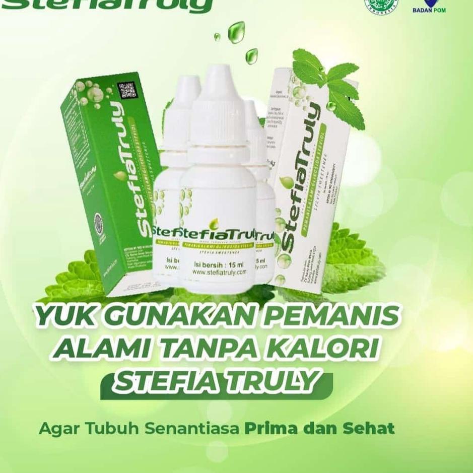 

✧ Pemanis Alami Stefia / Gila zero kalori Stevia / Gula tetes 15 ml ➾