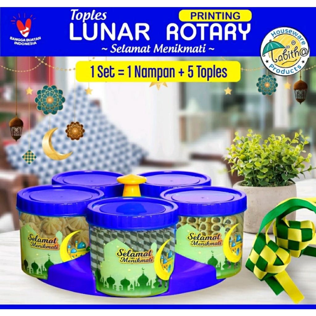 TOPLES NAMPAN TONAM TOPLES LEBARAN VIRAL TOPLES ROTARY SET 5 + NAMPAN BAHAN PLASTIK BPA FREE PACKING BUBBLE VD