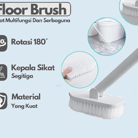 Grosir Termurah Sikat Pembersih Lantai WC Gagang Panjang Brush Toilet Kamar Mandi