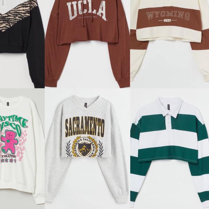 ✸ H*M AERO COLLAR STAND UP SWEATSHIRT AND HOODIE ❂