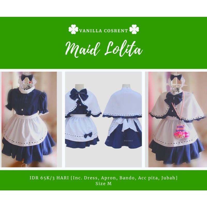 [RENTAL] KOSTUM COSPLAY MAID LOLITA NAVY
