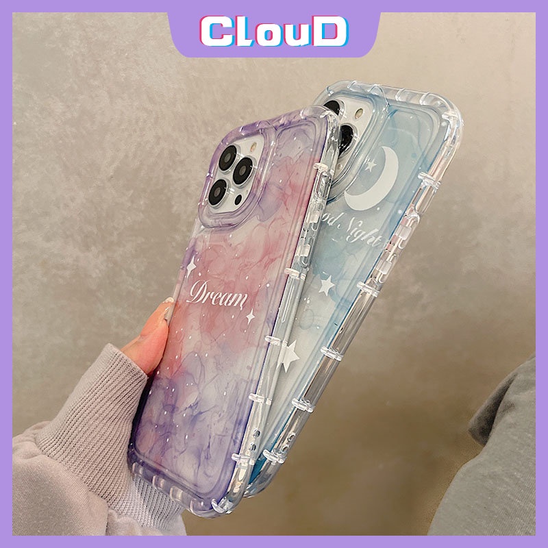 Case Untuk Redmi10 A1 9T 9A 10A 9C NFC Redmi Note9 11s 10 11 10s Note10s Note9 Note11 Note10 Fantasi Jernih Langit Berbintang Bintang Bulan TPU Lembut Airbag Shockproof Penutup Belakang