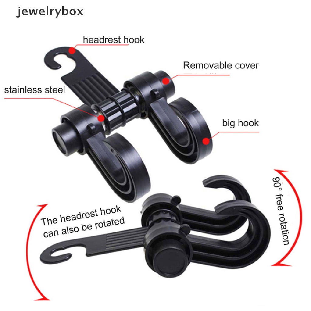 [jewelrybox] Car Hook Seat Back Sandaran Kursi Mobil Double Hook Kait Belakang Kursi Serbaguna Butik