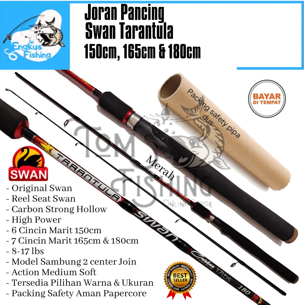 Joran Pancing Swan Tarantula 150cm - 180cm (8-17lbs) Carbon Hollow Murah - E ngkus Fishing