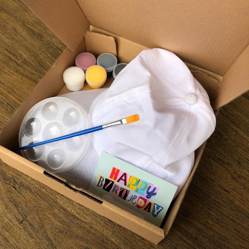 

RK Madefyou.id - Hampers Painting Kit Polocap Putih DIY Melukis Hadiah Kado Ulang Tahun Anniversary