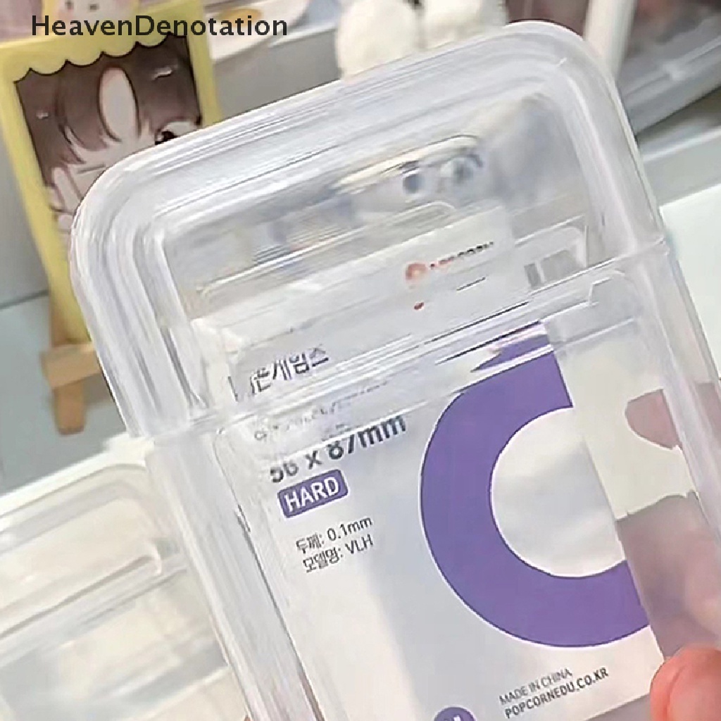 [HeavenDenotation] Collection Container Case Plastik Kotak Penyimpanan Transparan Kotak Penyimpanan Bening Kecil HDV