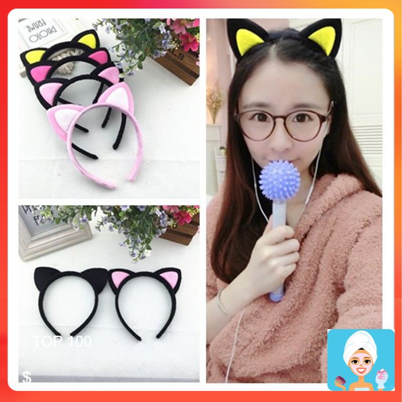 [ML] BANDO KOREA TELINGA KUCING / BANDANA RAMBUT MOTIF KUPING KUCING / BANDO TELINGA KUCING