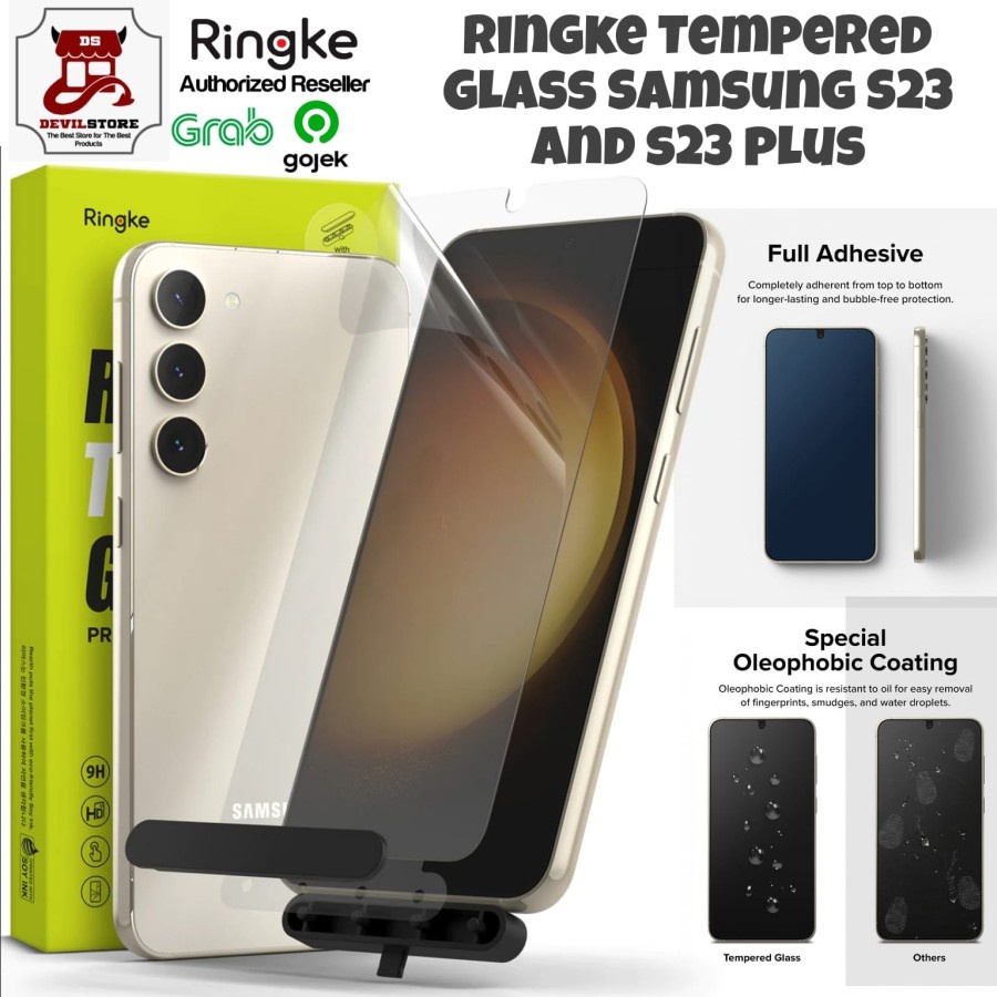 Ringke Premium Tempered Glass Samsung S23 and Samsung S23 Plus 2 Glass