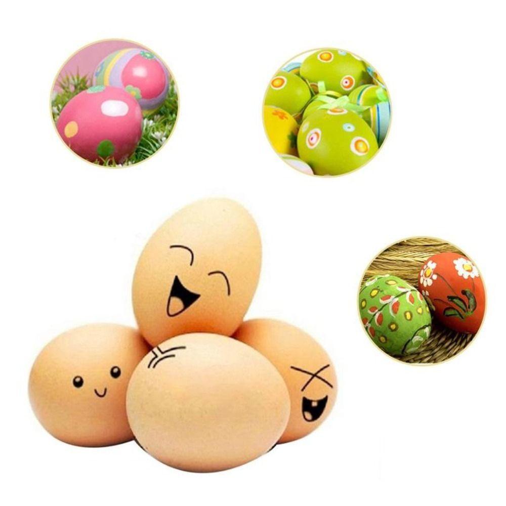 Mxbeauty 5Pcs Telur Buatan 5Pcs/set Pembibitan Hadiah Liburan Perlengkapan Pesta Hen Unggas Menetas Pembibitan Diy Lukisan Simulasi Hen Easter Egg