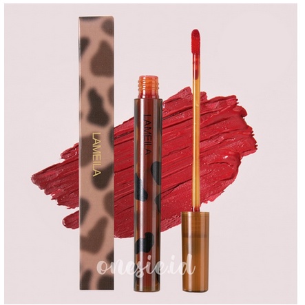 LAMEILA Leopard Lip Glaze Lipstik Pelembab Pewarna Bibir Pelembab Lipstik LA094