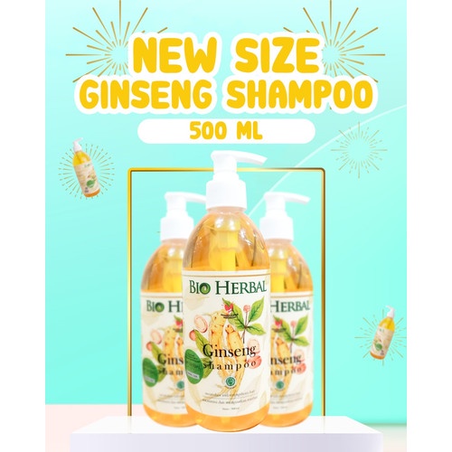 BIO HERBAL SHAMPO GINSENG 500ML NEW SIZE - SHAMPO GINSENG BIO HERBAL