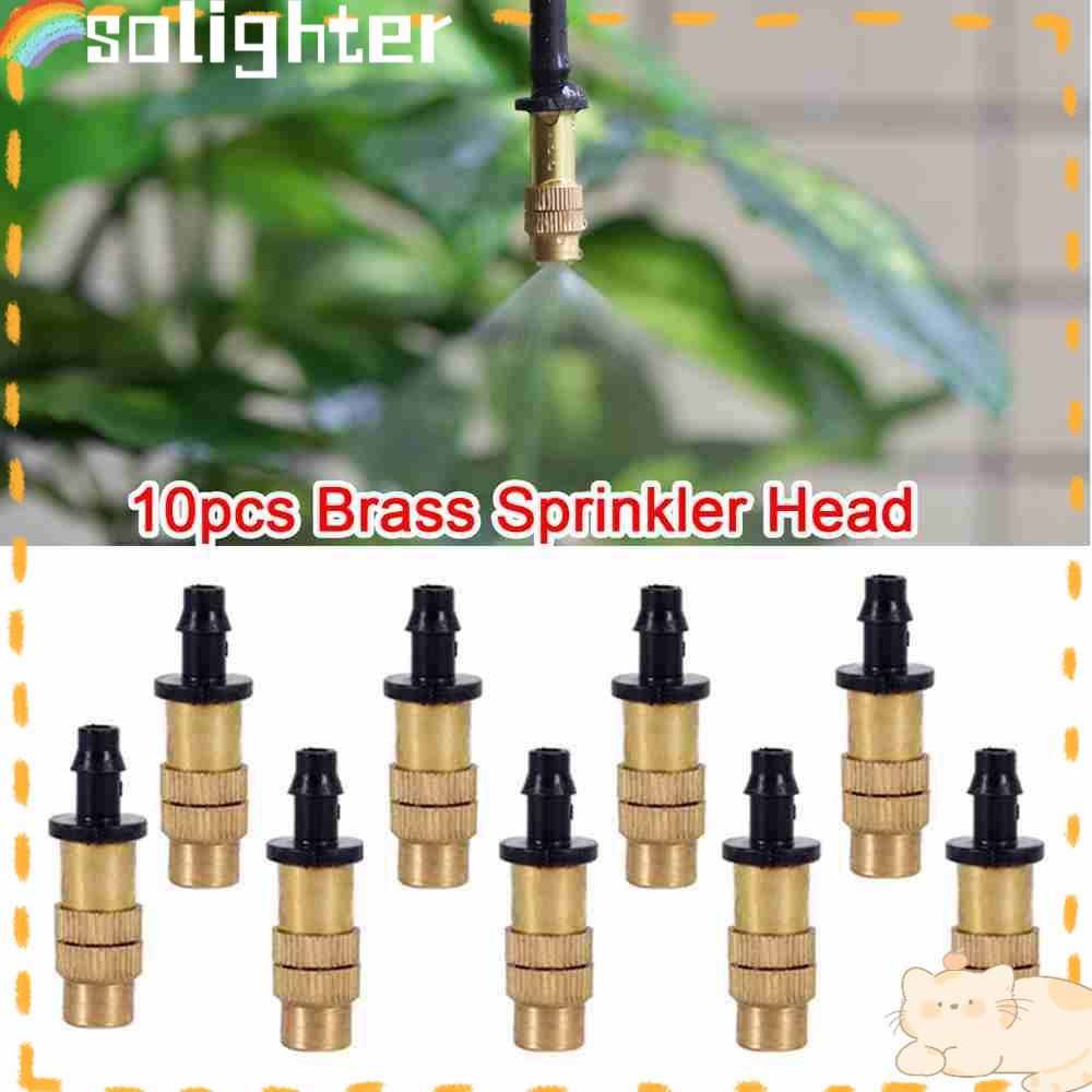 Solighter 10pcs Misting Nozzle Cool Down Watering Spray Peralatan Atomizer Irigasi Taman Atomizing sprayer