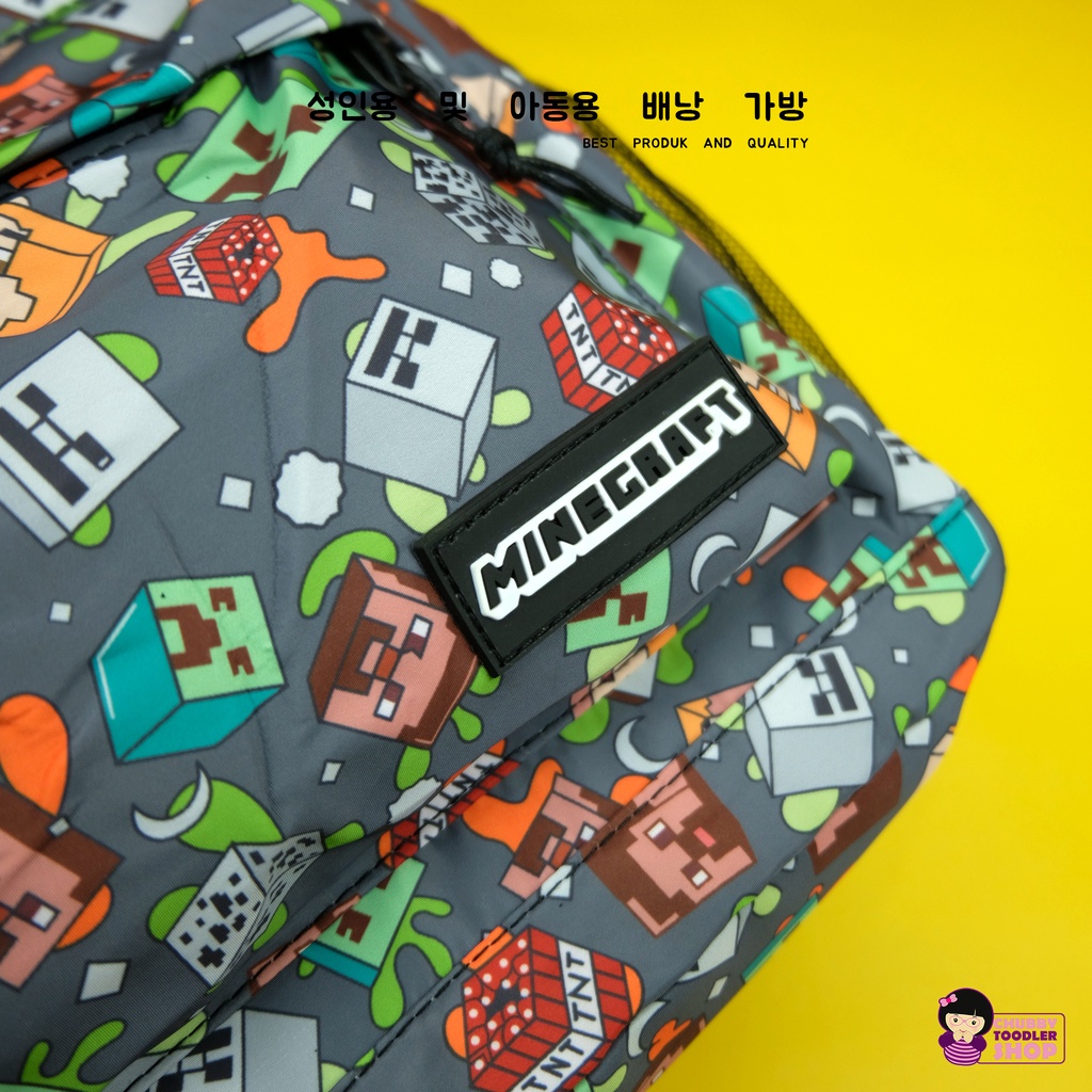 GLORYKIDZ BA2224 Tas Anak Zara Ransel Anak Import Tas Anak Sekolah Tas Ransel Anak Import Premium Tas Ransel Minecraft