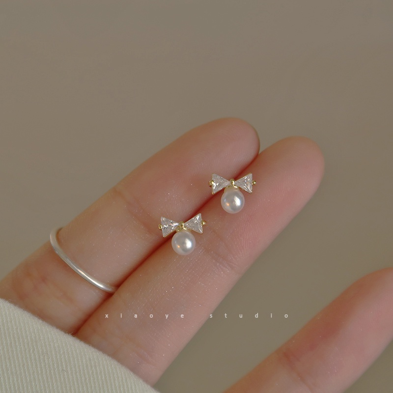 Korea Fashion Ikatan Simpul Mutiara Stud Earrings Wanita Baru Anting Eardrops Hadiah