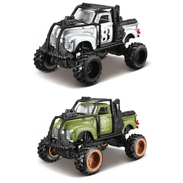 Maisto Fresh Metal Desert Rebels Diecast Mobil Jeep Big Foot Miniatur Jip Monster Truck Offroad