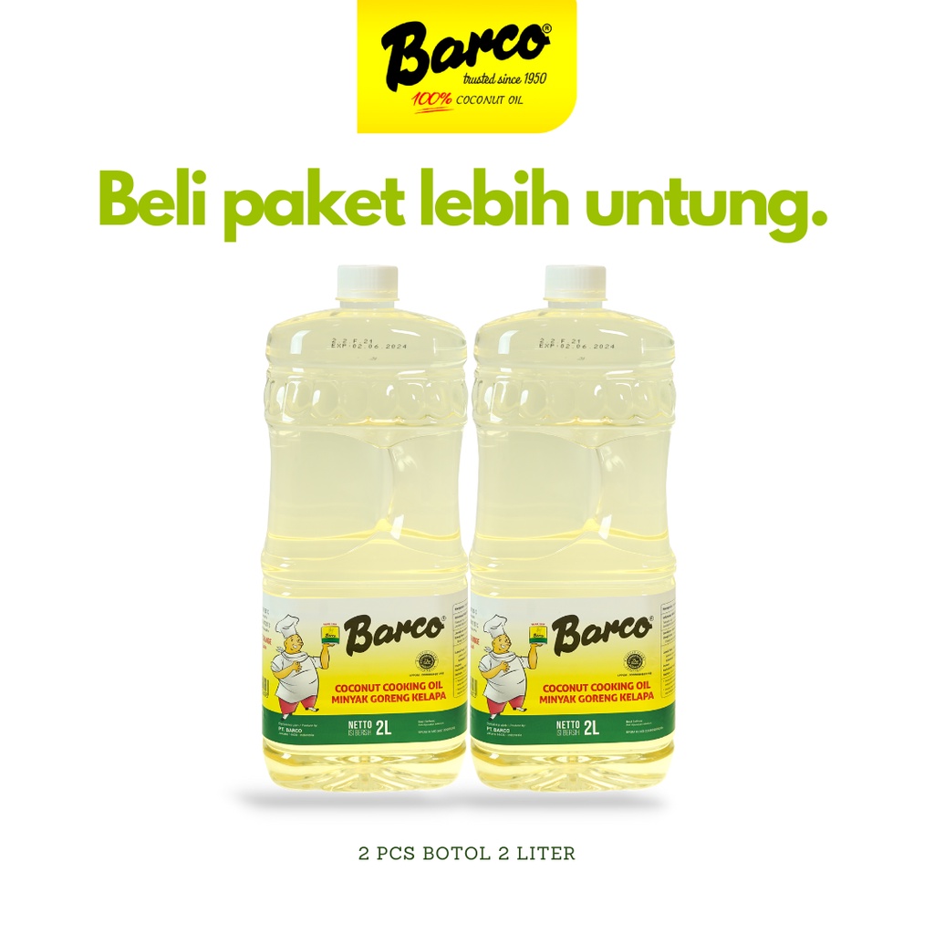 

Minyak Goreng Kelapa Barco Botol 2 ltr (2pcs)
