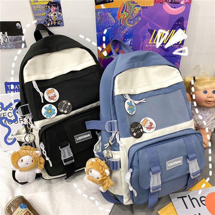 Tas Ransel Backpack Sekolah Pria Wanita Korean Style Bag - BAG015