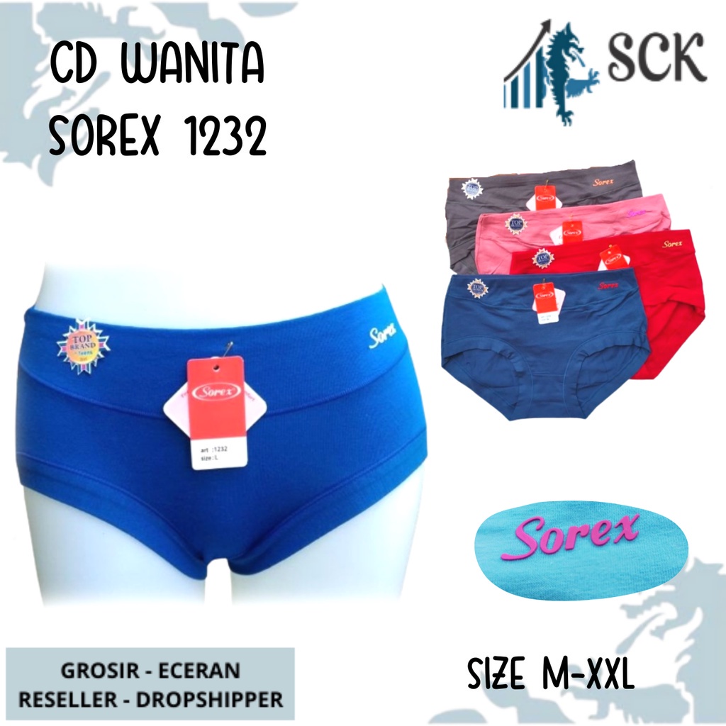 CD Wanita SOREX 1232 Bahan Katun / Celana Dalam Wanita Extra Lembut Katun SOREX 1232 - sckmenwear GROSIR