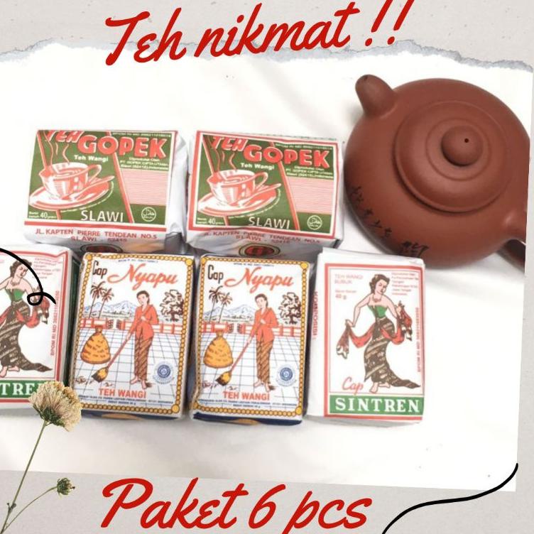 

Terbaruϟday Teh Nyapu Teh Gopek Teh Sintren Paket 6 pcs