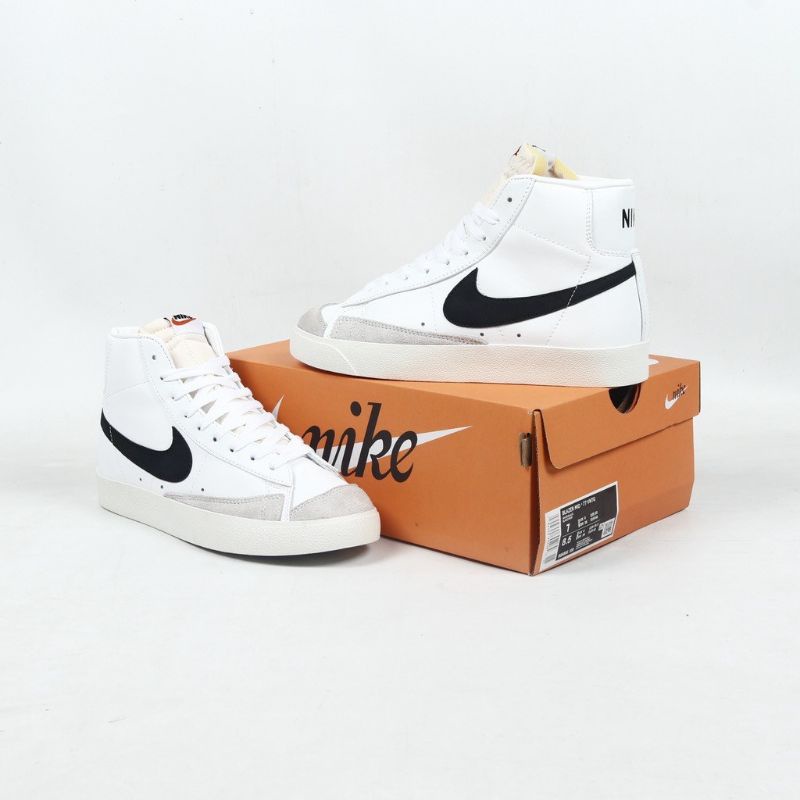 Sepatu Sneakers White Black Premium High Quality Size 40 - 45