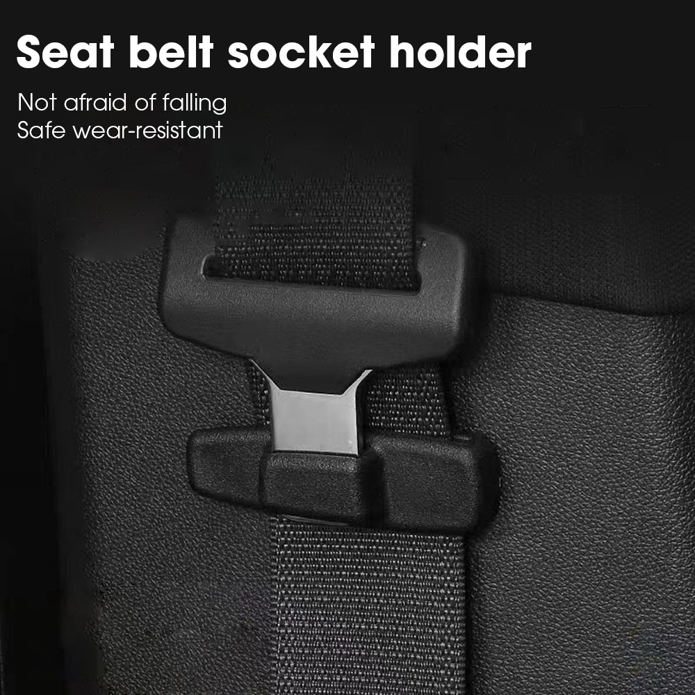 2pcs Universal Car Safety Belt Gesper Holder Aksesoris Otomotif Sabuk Pengaman Menyesuaikan Klip Sabuk Pengaman Gesper Jangkar Sabuk Pengaman Mobil Perlindungan Klip Safety Belt Clamp