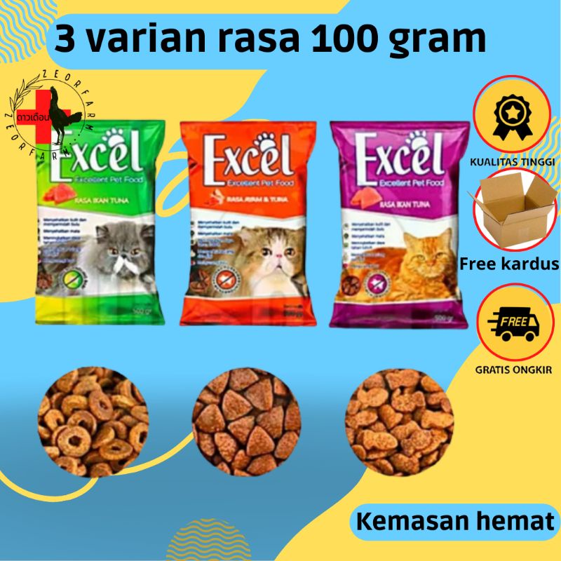 makanan sentrat kucing excel zeorfarm