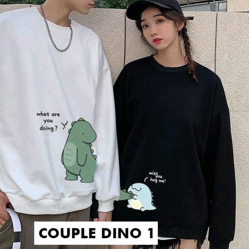 ✹ SWEATER COUPLE  SWEATER CUTE DINO /  SWEATER KEKINIAN ♠